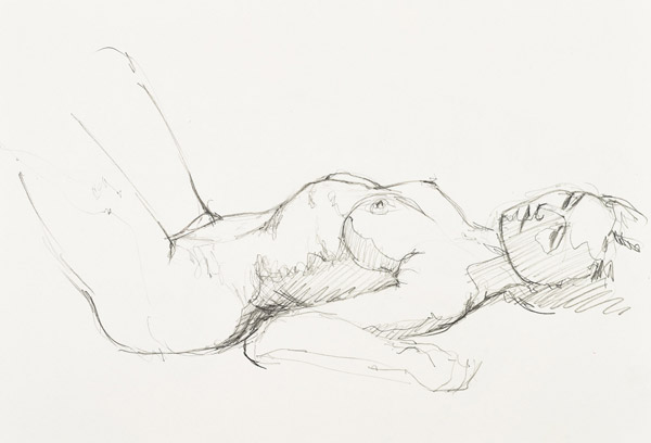 dessin de nu féminin