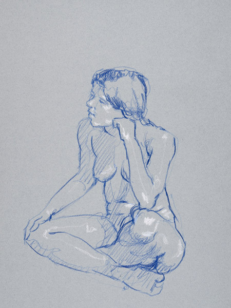 dessin de nu féminin