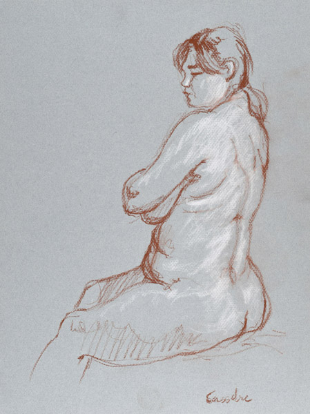 dessin de nu féminin