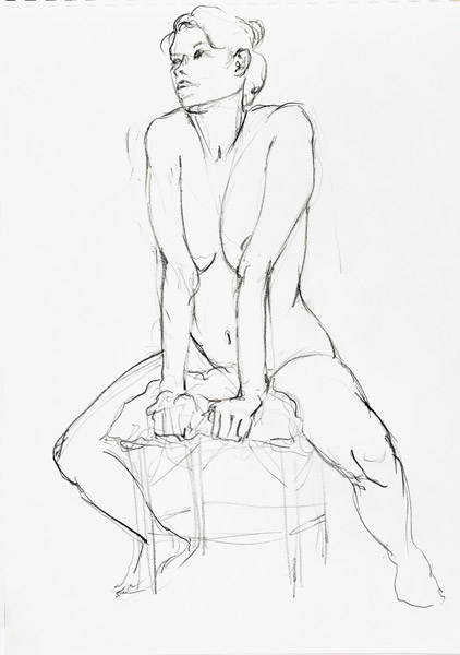 dessin de nu féminin