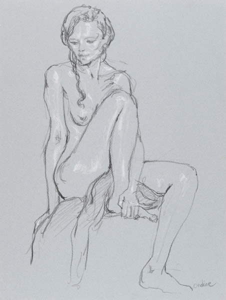 dessin de nu féminin