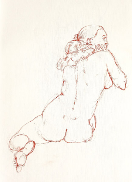 dessin de nu féminin