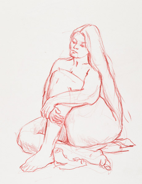 dessin de nu féminin