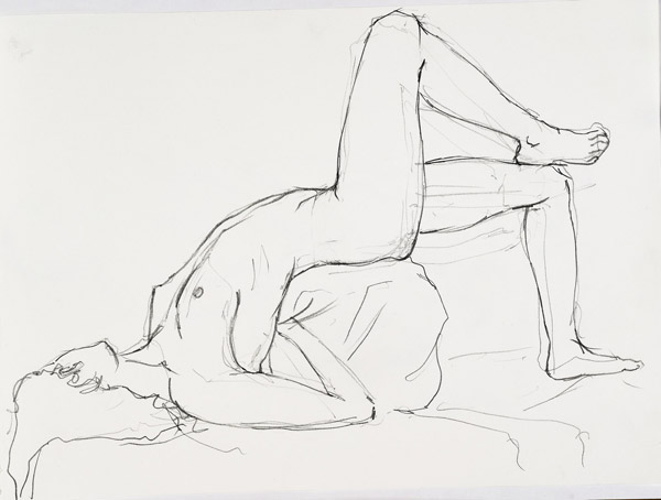 dessin de nu féminin