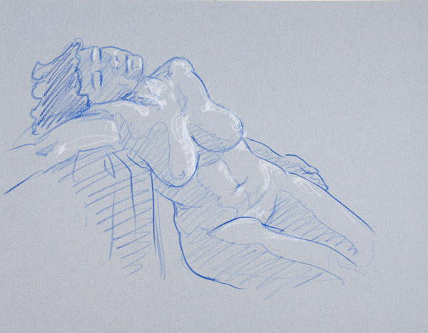 dessin de nu féminin