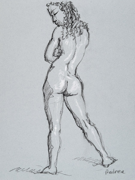 dessin de nu féminin