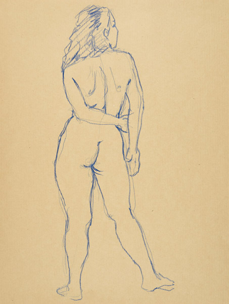 dessin de nu féminin