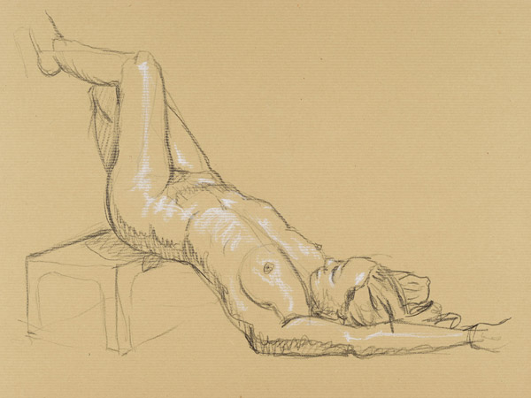 dessin de nu féminin