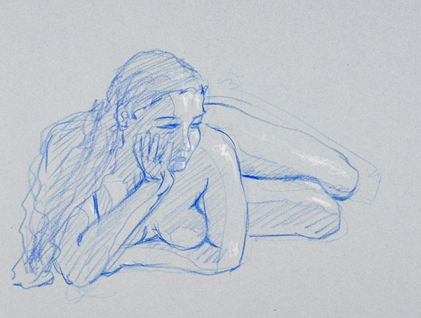 dessin de nu féminin