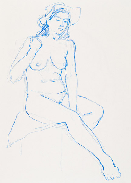 dessin de nu féminin