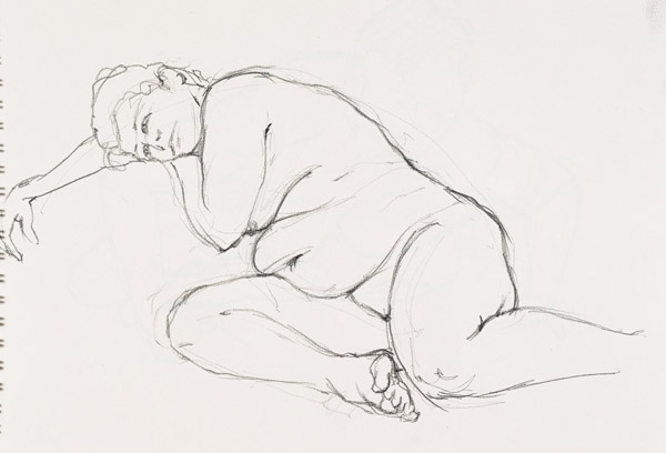 dessin de nu féminin