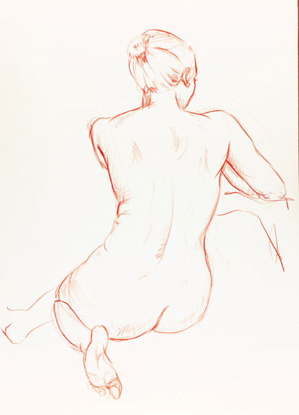 dessin de nu féminin