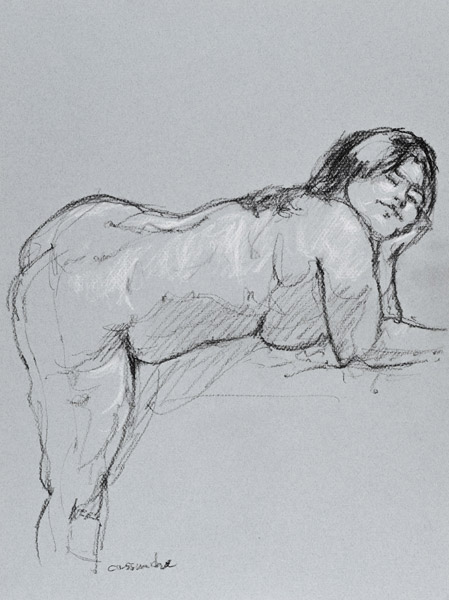 dessin de nu féminin