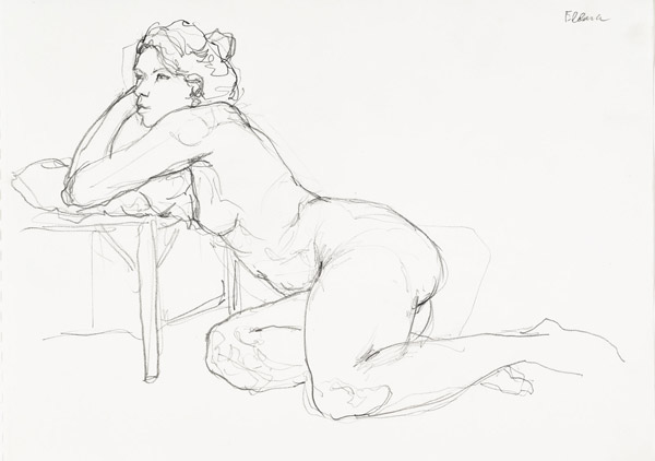 dessin de nu féminin