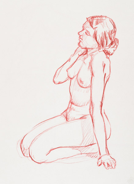 dessin de nu féminin