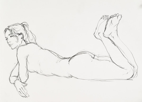 dessin de nu féminin