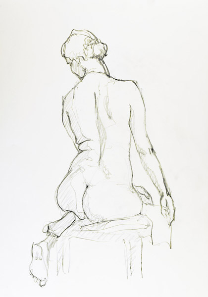 dessin de nu féminin