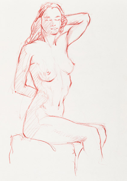dessin de nu féminin