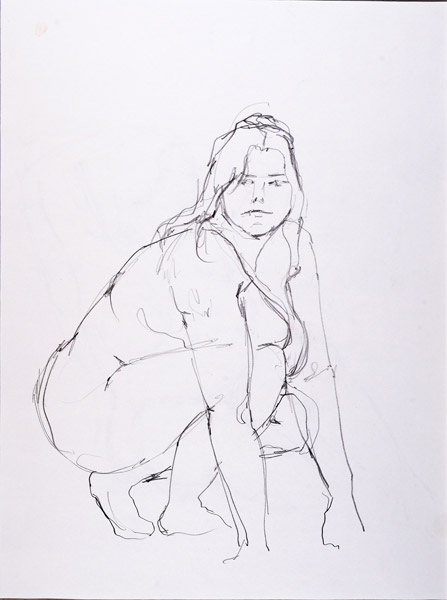 dessin de nu féminin