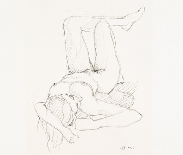 dessin de nu féminin