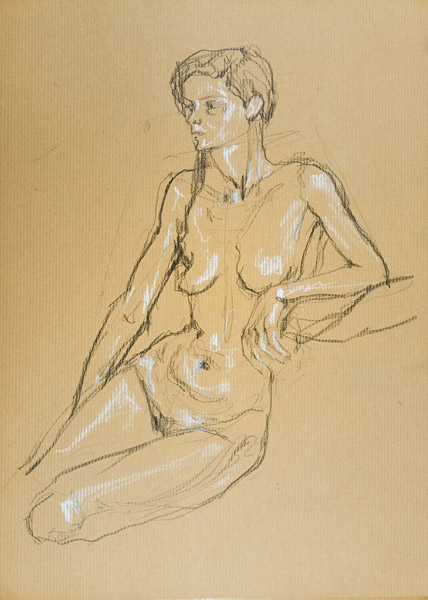 dessin de nu féminin