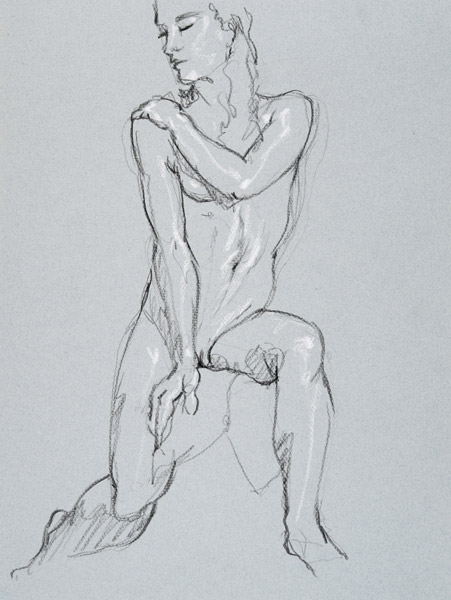 dessin de nu féminin