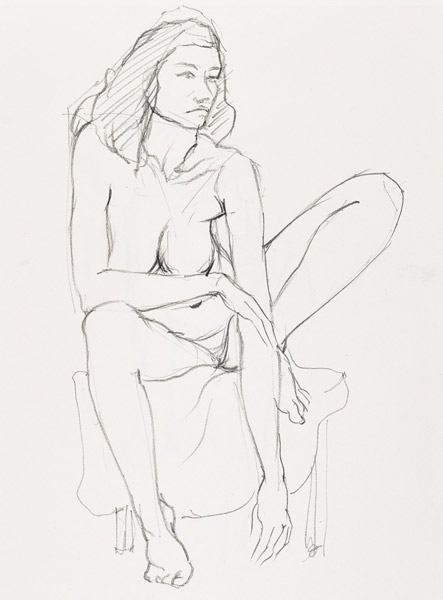 dessin de nu féminin