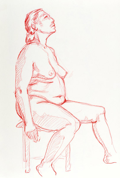 dessin de nu féminin