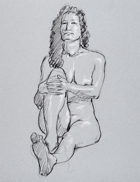 dessin de nu féminin