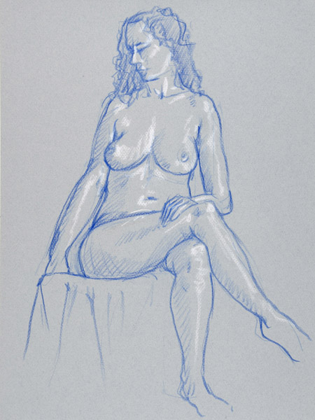 dessin de nu féminin