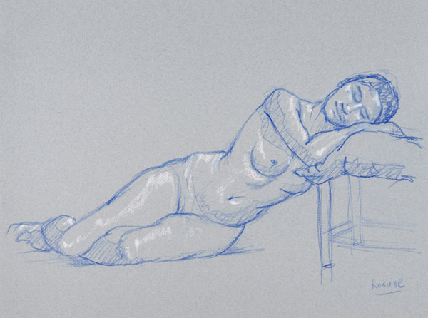 dessin de nu féminin