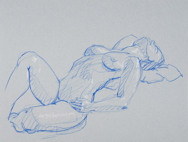 dessin de nu féminin