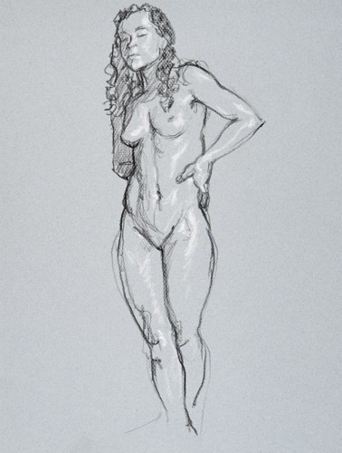 dessin de nu féminin