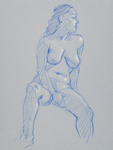 dessin de nu féminin