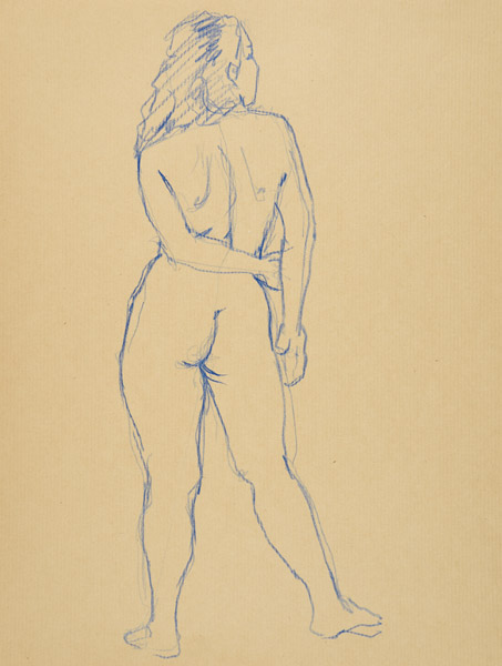 dessin de nu féminin